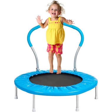 Sapphome 36 Round Indoor Kid Toddler Trampoline with Handlebar